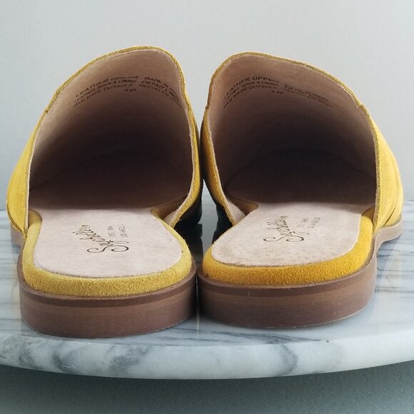 NIB Seychelles Survival Suede Woven Mules in Yellow Women Size 10 NWOT NEW! - Picture 10 of 16